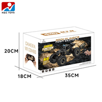 Voiture télécommandée 1:16 avec caméra 2,4 GHz, en alliage, type Rock Crawler, avec lunettes VR, véhicule tout-terrain RC, jouet