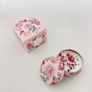 Bougie parfumée à la cire de soja avec fleurs séchées, cadeaux de mariage et d'anniversaire pour les couples, fleurs et bougies parfumées, adieux romantiques - Product Image 5