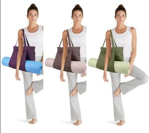 Bolsa de Yoga Grande de Lona con Logotipo Personalizado, con Porta Esterilla de Yoga, Bolsa de Hombro de Algodón para Gimnasio y Playa, Accesorio de Moda - Product Image 6