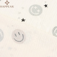 HAPPEAK haute qualité souriant impression mousseline coton tissu Double gaze coton imprimé tissu pour bébé porter