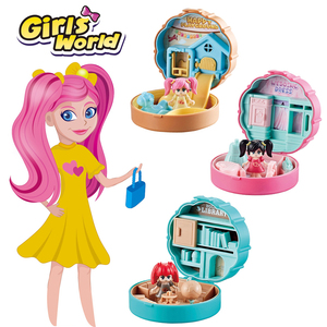 Maison de poupée miniature pour jeu d'imitation, jouet de simulation avec meubles en plastique, décor et accessoires surprise pour enfants, cadeau pour jeu à la maison - Product Image 2