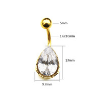Barres de piercing romantiques en CZ, plaquées zinc bleu, en acier inoxydable 316L, double bijou ambre, pour hommes, femmes et enfants, pour mariage