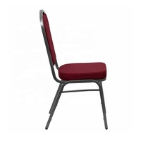 Chaises empilables commerciales en fer durable avec coussin en mousse haute densité pour mariages, événements de restauration, banquets, hôpitaux, parcs et extérieur