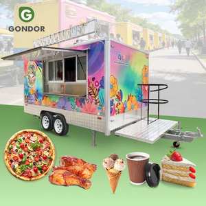 Kiosque à café en acier inoxydable et fibre de verre, chariot de restauration rapide, chariot à hot-dogs, chariot à snacks, remorque BBQ avec option de vente de bonbons - Product Image 1