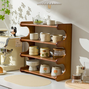 Soporte de Madera Maciza para Plantas de Estilo Chino Moderno, Multinivel, para Suculentas, Bonsáis, Interior, Sala de Estar, Almacenamiento - Product Image 1