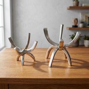 Support de spécimen griffe en métal cristal minéral pierre nickelé/plaqué or décoration de la maison petite et grande taille disponible - Product Image 2