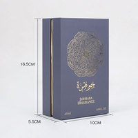 Boîte à rabat rigide personnalisée avec logo pour flacon de parfum 50ml 100ml, en papier couché, carte dorée, estampage à chaud et insert EVA avec bouteille