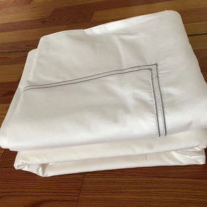 De alta calidad <span class=keywords><strong>blanco</strong></span> liso de poliéster de algodón hotel barato al por mayor de colchas para camas de hotel - Product Image 2