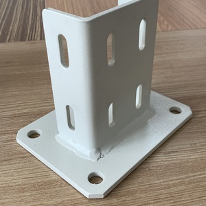 Pieds de nivellement réglables en acier au carbone avec revêtement en poudre blanc/gris Supports de montage au sol à un côté Plaques de <span class=keywords><strong>base</strong></span> pour aluminium - Product Image 4