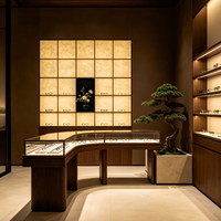 Vitrines d'exposition de lunettes sur mesure, de style chinois traditionnel, avec éclairage LED optique, de haute qualité, durables et écologiques