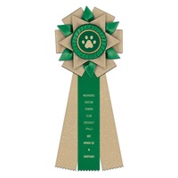 Rubans en satin personnalisés avec logo, rosettes, badges floraux, récompenses pour l'équitation, les courses canines