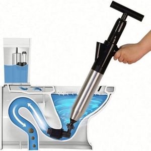Desatascador de Tuberías de Alcantarillado, Desatascador de Inodoros con Chorro de Aire, Removedor de Obstrucciones de Alta Presión, Ecológico, Flexible, de ABS+Acero Inoxidable para Fregaderos - Product Image 1