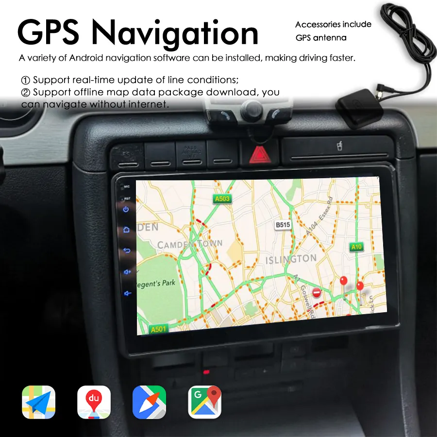 128GB ROM Android 13 Radio 2Din für Audi A4 B5 S4 RS4 2002-2008 Navigation GPS Touchscreen Stereo Auto Multimedia Video Player