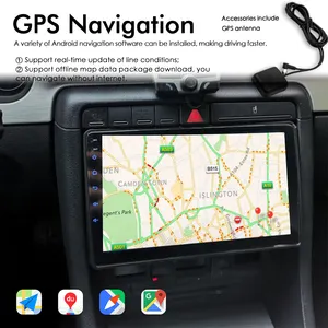 128GB ROM Android 13 радио 2Din для Audi A4 B5 S4 RS4 2002-2008 навигация GPS сенсорный экран стерео автомобильный мультимедийный видеоплеер