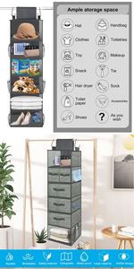 Organisateur de placard suspendu durable et écologique 2026 – Étagères personnalisées à 6 niveaux avec rangement pour chaussettes - Product Image 5