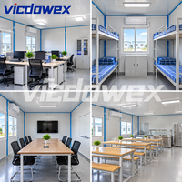 VICDOWEX Bâtiment préfabriqué modulaire en acier coloré épaissi de type K, assemblage rapide pour grands camps de construction et logements de travailleurs