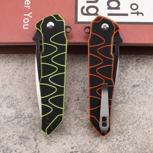 มีดพับ EDC สำหรับตั้งแคมป์กลางแจ้งเกรดอุตสาหกรรมเปลี่ยนใบมีดได้รวดเร็ว ด้ามจับทำจากไทเทเนียมอัลลอยด์เหล็ก D2 รับผลิตแบบ OEM - Product Image 5