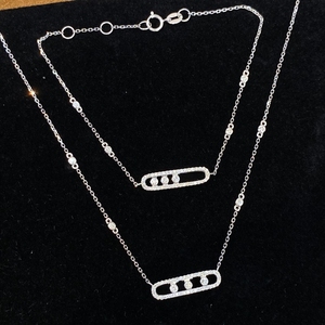 Conjunto de Joyería Fina Aazuo, Oro Sólido de 18K, Diamante Natural de 0.26ct, Pulsera y Collar de Hada, Gran Venta, Regalo para Mujer, Cumpleaños, Fiesta, Boda - Product Image 3