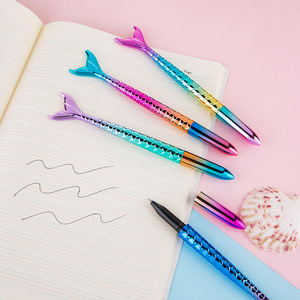 Fournitures de bureau et scolaires stylo à bille sirène mignonne créatif dégradé couleur étudiant papeterie dessin animé stylos gel - Product Image 4