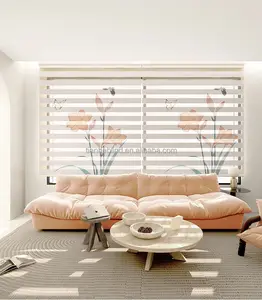 Tende <span class=keywords><strong>a</strong></span> <span class=keywords><strong>rullo</strong></span> Zebra arcobaleno giorno e notte <span class=keywords><strong>con</strong></span> <span class=keywords><strong>stampa</strong></span> digitale per l'ombreggiatura delle finestre - Product Image 1