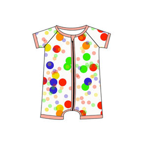Pijamas Cortos de Bambú al por Mayor RTS, Mameluco de una Pieza para Bebé, Ropa Infantil Personalizada, Mameluco Estampado de Manga Corta - Product Image 2