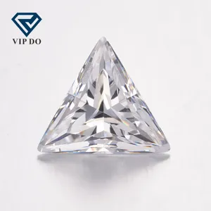 Excellent quality grade D-VVS1 triangle cut Moissanite loose diamonds GRA Certificate triangle shape white carat moissanite