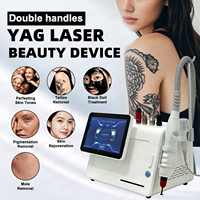 Appareil de raffinage cutané au picoseconde en acier inoxydable pour bureau, équipement de soin corporel pour tatouages, avec prises AU/US, marteau de glace pour le blanchiment de la peau