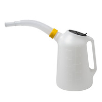 Jauge de mesure en plastique pour huile, diesel, carburant et eau, avec bec verseur, couvercle et bouchon, pour outils de mécanicien
