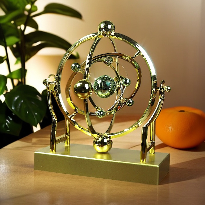 Newtons Berceau, machine à mouvement perpétuel avec apparence exquise, jouets de bureau lumineux pour divertissement de bureau et décoration (1