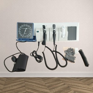 Kit de diagnostic ORL mural avec otoscope et tensiomètre, matériau ABS blanc, certifié CE - Product Image 1
