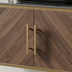 Space-Saving Wall-Mounted Bathroom Vanity <strong>Bath</strong> Mirror Copper <strong>MDF</strong> Door <strong>Panels</strong> Glossy Sintered Stone Top Durable Wood Vessel Sink - Product Image 5