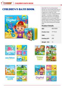 Kostenloses Muster Individuell Bedruckte Baby-Badebücher für Babys Lustige Spiel-Badebücher Druck für Kinder - Product Image 6