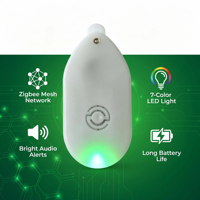 Localizador de Activos Agrícolas Inteligente Zigbee Mesh WE-T01 al por Mayor, Precio de Fábrica, Etiqueta con Alerta de Audio y LED de 7 Colores para Gestión de Activos en Invernaderos