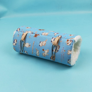 도매 애완 동물 햄스터 장난감 침대 햄스터를위한 면 인쇄 매달린 터널 - Product Image 6