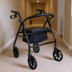 Andador con Ruedas y Freno en U, Asiento Plegable, para Uso Doméstico - Product Image 2