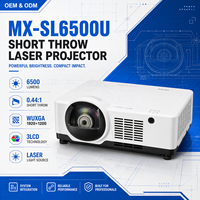 Projecteur laser professionnel 6500 lumens, courte focale 0,44:1, WUXGA 3LCD pour une projection immersive en salle
