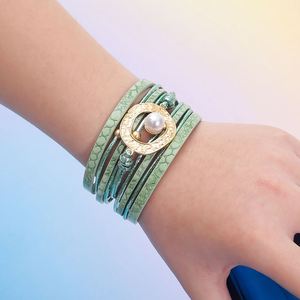 Multi-layer <b>Leather</b> <b>Bracelet</b> Strategic Priority Shipping Option Bulk Order Discount Holiday Gift for Women Nickel Free Content - Product Image 3