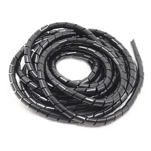 TV PC Cinema Cable Tidy Wrap Organizer Spiral Wrapping Band10mm 10M (Dia 10MM-Length10M, )spiral pipe