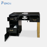 Table de manucure avec armoire de rangement et prise électrique