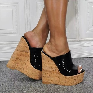 Sandalias de Plataforma con Tacón Alto y Plataforma para Mujer, Sandalias de Verano Reflectantes con Tacón de Cuña para Mujer, Talla Grande 47 - Product Image 2