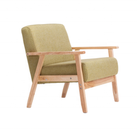 Fauteuil de salon traditionnel en bois massif écologique à un siège
