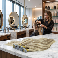 Extensions de cheveux naturels Remy 100% Honor Hair en gros, pointes épaisses, style lisse, à bandes adhésives standard