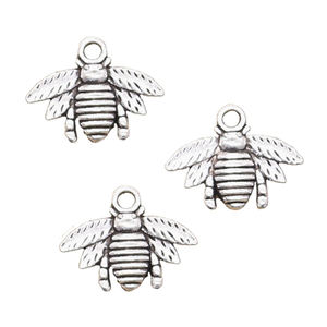Colgantes de abeja de <span class=keywords><strong>miel</strong></span> de abejorro de Color plateado tibetano Vintage antiguo, abalorios de aleación de 21x16mm para fabricación de joyas y artesanía hecha a mano DIY - Product Image 1