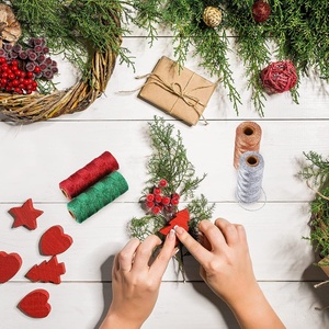 1mm Metallic <strong>Cord</strong> Twisted Christmas Red <strong>String</strong> Rope Christmas Craft Rope DIY Gift Jewelry Wrapping 100m Rolled Gold Rope - Product Image 4