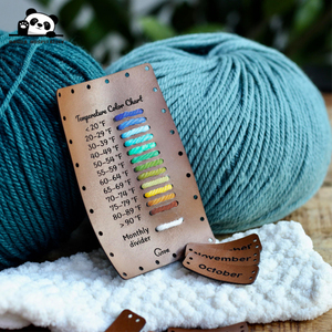 Etiqueta <span class=keywords><strong>de</strong></span> Color Personalizada para Mantas <span class=keywords><strong>de</strong></span> Ganchillo, Cuero Sintético para Artículos Hechos a Mano <span class=keywords><strong>de</strong></span> Punto y Ganchillo, Rangos Personalizados - Product Image 3