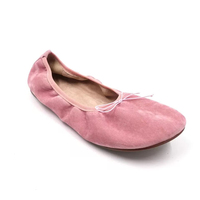 Chaussures plates Mary Jane à bout rond pour femmes, légères, confortables, style coréen, détail nœud, dessus en cuir véritable, pour l'été et le printemps