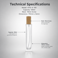 Flacon en verre cosmétique de haute qualité de 100 ml pour parfum avec impression sérigraphique, finition mate, design élancé, vaporisateur