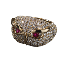 Bague en Cuivre Incrustée de Zircon 5A, Motif Hibou Hip-hop, Accessoire de Mode, Fabrication Usine