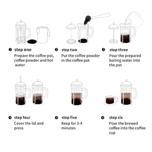 OEM / PDM usage domestique Certification FDA écologique <span class=keywords><strong>de</strong></span> qualité alimentaire 350 ml conception simple <span class=keywords><strong>café</strong></span> français <span class=keywords><strong>presse</strong></span> caf - Product Image 6