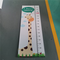 Décoration murale d'intérieur personnalisée pour enfant, mesure de la taille, impression numérique, autocollant mural de dessin animé